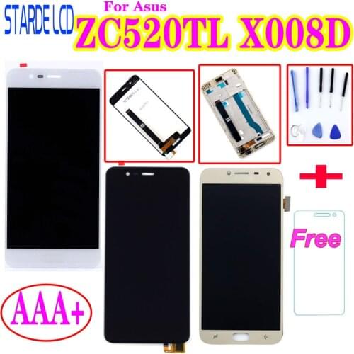 AAA+ For Asus Zenfone 3 Max ZC520TL X008D LCD Display Touch Screen Digitizer Assembly with Frame X00DC Replacement