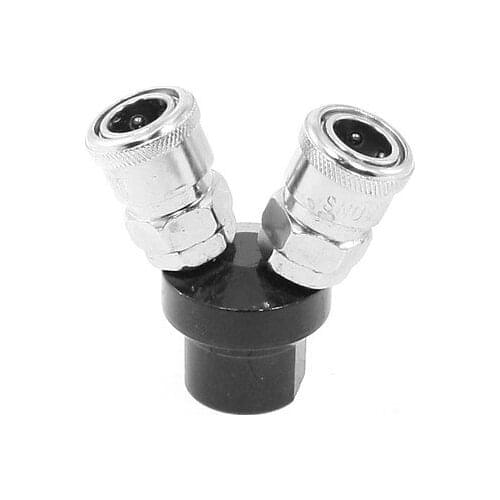 1pc 1/4" Female Thread two Way SMV Pass Air Quick Coupler Coupling Connector
