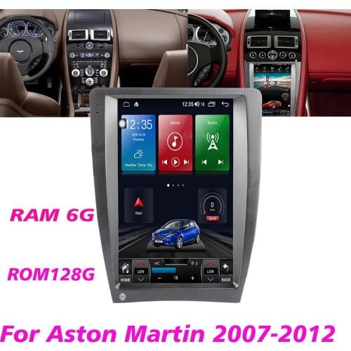 12.1Android Stereo Receiver Car Radio Auto For Aston Martin 2007-2012 GPS Navigation Tape Recorder Head Unit Multimedia Radio