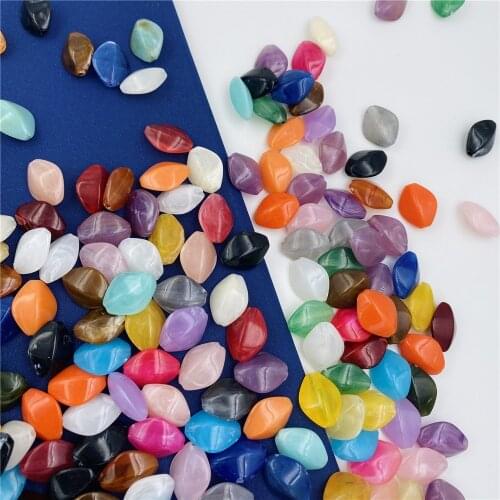 20pcs Acrylic Bead Cloud Effect Imitation Stone Melon Seed Shape,Made Pandora Charm DIY Bracelet Necklace Earrings Jewelry Beads