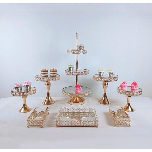 8pcs/lot Wedding Dessert Tray Cake Stand Wedding Party Birthday Decoration Plate Cake Biscuits Display