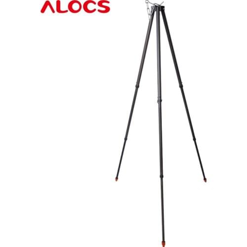 Alocs Hard Alumina Steel Barbecue Tripod Portable Mount Tripods Outdoor Camping Picnic Fire Party Supplies BBQ Tools CF-RT06