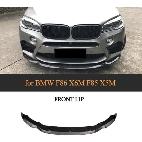 Carbon Fiber Car Front Bumper Lip Spoiler Bumper Guard Protector for for BMW F85 X5M F86 X6M 2014 - 2018