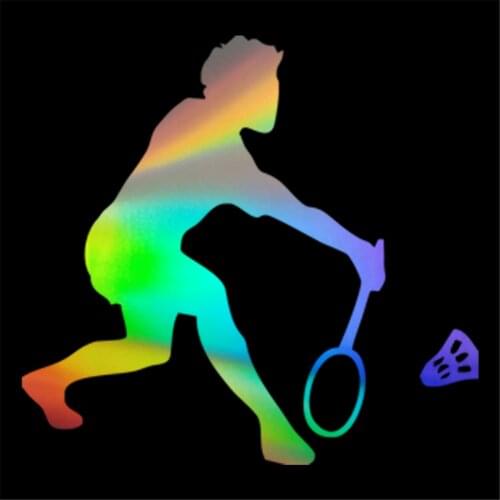 Badminton Sports Player Wall Home Glass Window Door Car Sticker Laptop Auto Car Truck Vinly
