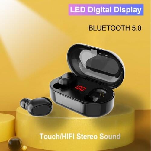Bluetooth 5.0 Wirless Earphone HIFI Stereo Bass Headphones MicHeadset Waterproof LED Display Earbuds for Samsung Xiaomi Note 10