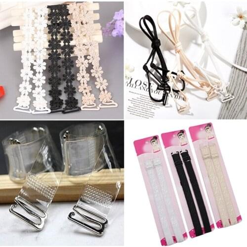 Metal Buckle Bra Straps Belt Womens Elastic Transparent Silicone Adjustable Invisible Shoulder Straps Bra Intimates Accessories