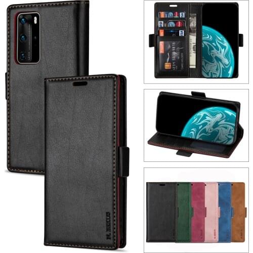 Luxury Wallet Case For Huawei P40 P30 P20 Lite Pro Y6 Y7 Prime P Smart 2019 2021 Mate 40 30 20 10 Lite Pro Leather Phone Cver