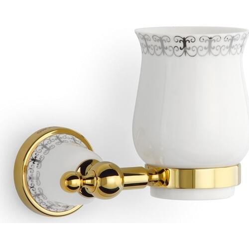 Orka Ar80102G Artemis Tooth Brush Holder-Gold