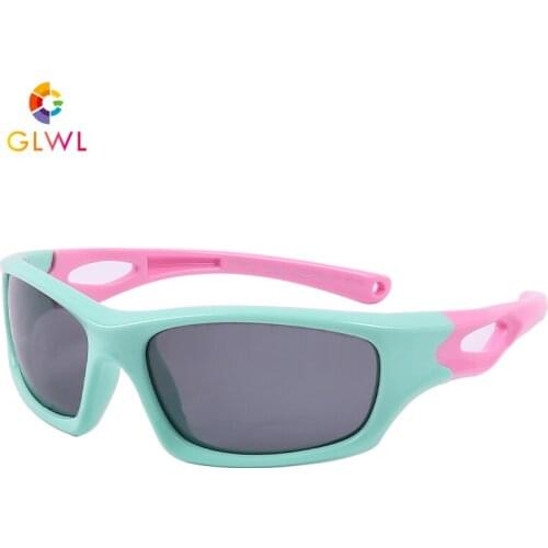 Kids Sunglasses Polaroid Sun Glasses For Boy Girl Baby Childrens Shades Fashion 2021 Silicone Frames Eye Lenses Flexible Soft