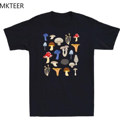 Mushroom Species Design For A Mushroom Hunter Funny Mushroom T-Shirt Harajuku Gothic Men Tshirt Ullzang Streetwear Top