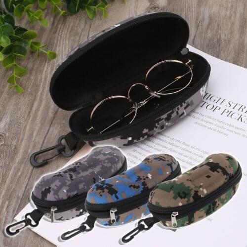 Glasses Box Zipper Portable Camouflage Sunglasses Case Optical Eyewear Accessory DXAA