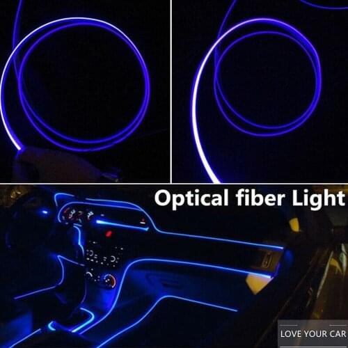 4m Car LED Strips Auto Decoration Atmosphere Lamp 12V Flexible Neon EL Wire Rope Indoor Interior LED Car Light