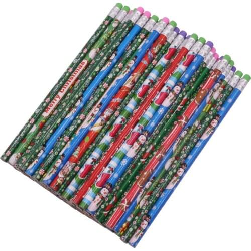 100 pcs HB Model Pencil Black Halloween Christmas Mixed Pattern Pattern Pen Carpenter Lead Parents Send Their Childrens Gifts