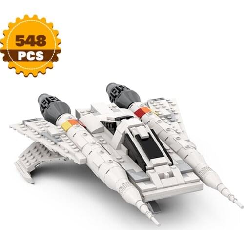 MOC Buck Rogersed Starfighter Ship Blocks 548PCS Spaceship Military Weapon Battleship Building Block Children Boy Toy Gift