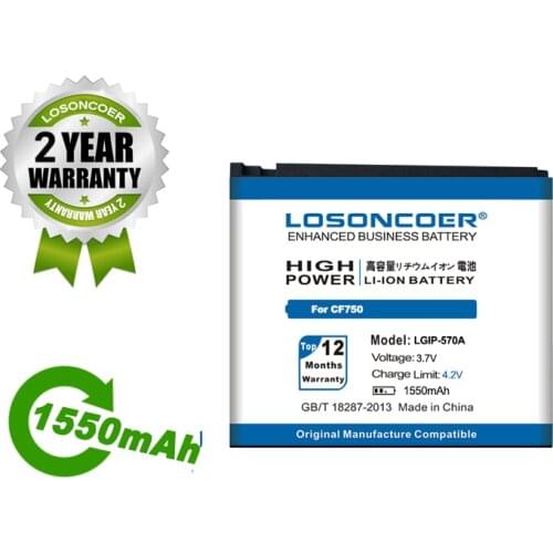 LGIP-570A 1550mAh Battery For LG CF750,Cookie Plus,GD550,GD550 Pure,GS500,GS500v,KC550,KC550 Orsay,KC700,KC780,KF700