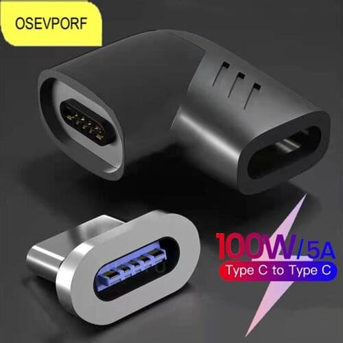 USB C To Type C Magnetic Adapter Fast Charging Magnet USB Type C Right Angle Converter for Macbook Pro Huawei P40 P30 Pro iPad