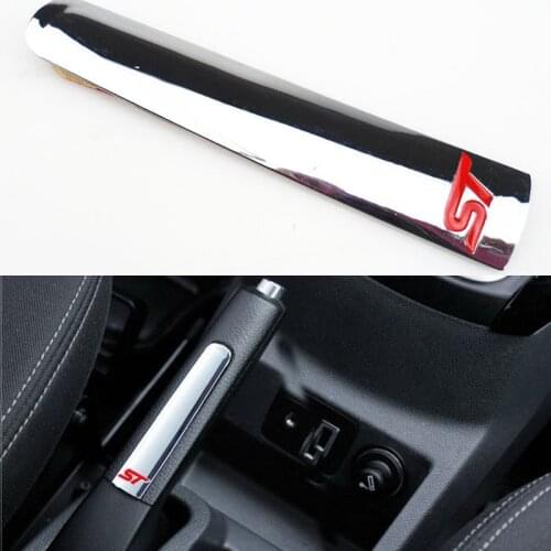 2013 2014 2015+ New Sale Words ABS Chrome Trim Handbrake Paillette Decoration Stickers Case for Ford Fiesta Ecosport Accessories