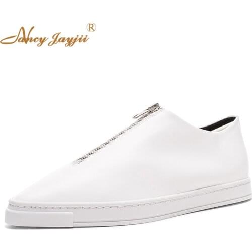 Casual White Black Loafers Stan Superstar Women Genuine Leather Flat Shoes Vulcanize Designer Brand Woman Shoes Nancyjayjii