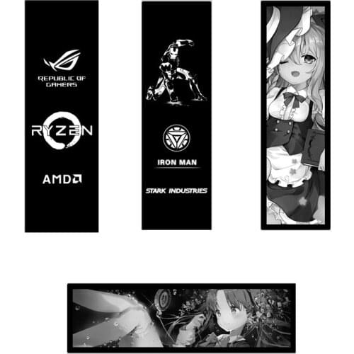 Customizable patterns Charge Light backplate use for Computer Case Side DIY Acrylic Board Size 440*140*8mm Four edges shine