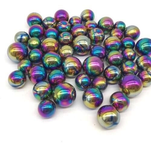 Natural Rainbow Crystal Ball 10pc Quartz Sphere Aura Angel Chakra Electroplated Orb Minerals Healing Massage Gifts