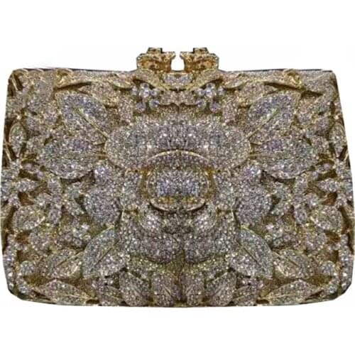 The new Italian heavy craft pattern metal ladys clutch bag attended the party handmade bag clutch bag temperament female bag