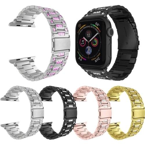 Watch band 38mm 40mm 42mm 44mm Diamond bracelet Suitable for Apple Watch series 5 4 3 2 iWatch Wristband Stainless Steel Strap