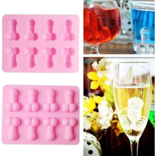 Sexy Men Penis Shape Silicone Mold For Cake Chocolate Fondant Resin Soap Candle Male Organ Ice Water Stencil Adults Kitchen Tool