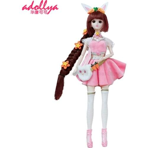Adollya BJD Doll XIAO WU 30cm 24 Ball Jointed Swivel Doll Handmade Beauty Toys for Girl 1/6 Dolls Gift Carrots and Combs
