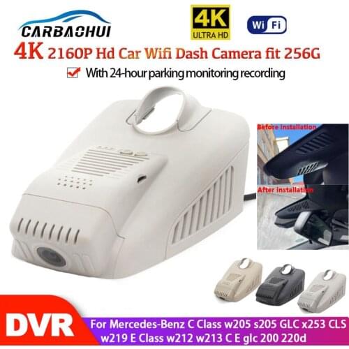 4K Hidden Wifi Dash Cam Camera Car DVR For Mercedes-Benz C Class w205 s205 GLC x253 CLS w219 E Class w212 w213 C E glc 200 220d