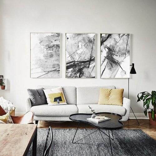Modern Minimalist Nordic Abstract 3 pcs Lines Large Art Prints Poster Wall Picture Canvas Painting for Living Room Home Decor