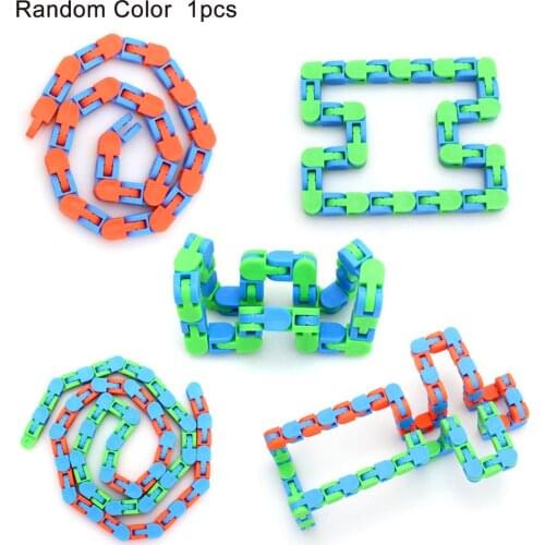 Wacky Rail Decompression Chain Toy Small And Flexible Unlimited Imagination Stress Relief Toys Color Random Bicycle Chain