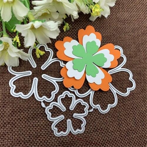 3-piece Flower lace card Metal Cutting Dies Stencils For DIY Scrapbooking Decorative Embossing Handcraft Die Cutting Template