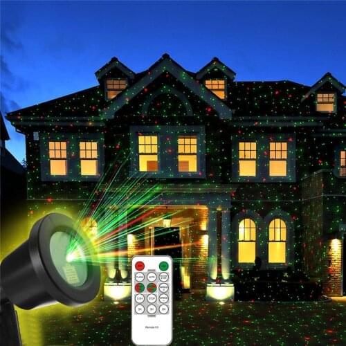 Outdoor Landscape Christmas Star Laser Projector Lamp Red&Green Garden Laser Projector Light With Remote
