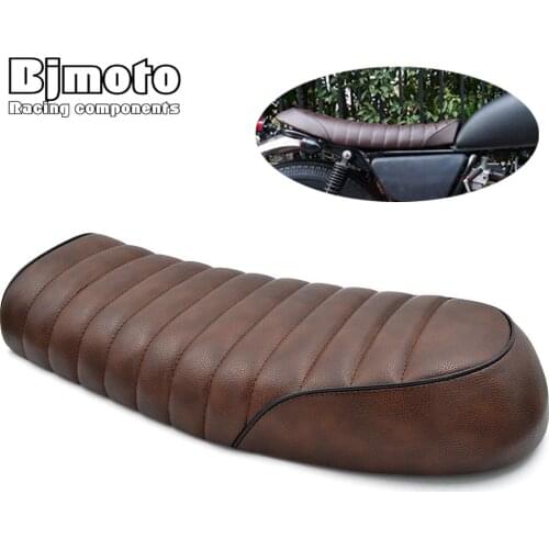 Universal Motorcycle Cafe Racer Seat Flat Vintage Saddle Seat Cowl For for Honda CB200 CB100 CB125 CB175 CB200 CB350