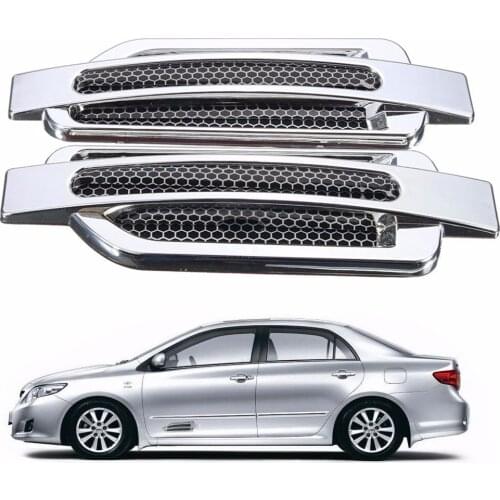 2PCS Universal Car Side Air Flow Vent Cover Intake Decoration Stickers Side Mesh Cover Hood Bonnet Car Styling