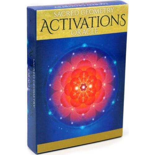 Y1UC 44 Cards Tarot Sacred Geometry Activations Oracle Deck Family Party Board Game