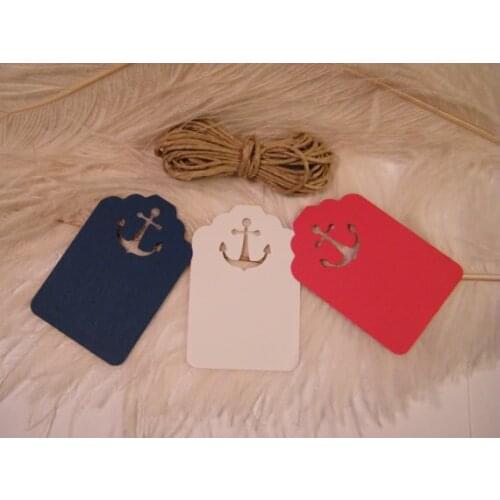 Anchor gift tags nautical wedding escort cards party favor lables baby shower birthday present decorations
