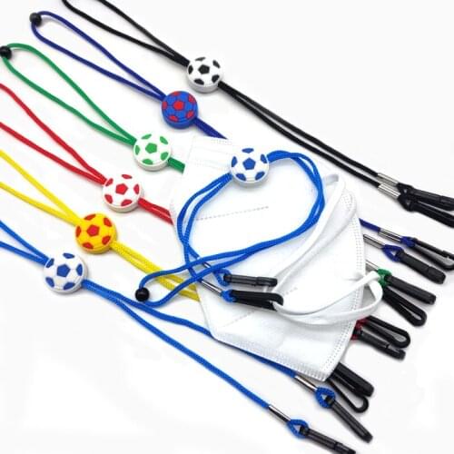 1pcs Kids Mask Lanyard Convenient Adjustable Mascarillas Holder Cartoon Football Children Glasses Hanging Rope Mask Chains
