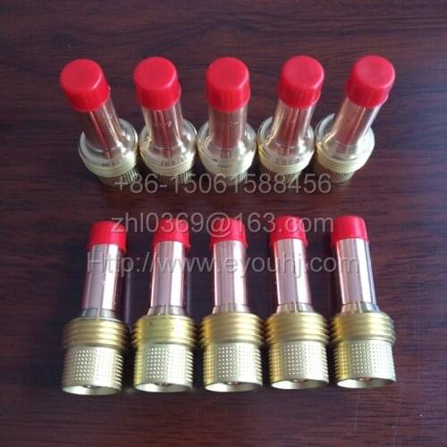 10pcs (45V25)Gas Len 1.6mm(1/16") Medium Collect Body For TIG SR PTA DB wp17/wp18/wp26 Torch