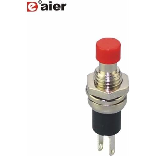10PCS 7mm Push Button Switch 2 Pins OFF-(ON) Momentary Normally Open 1A 250VAC Self-rest Switches