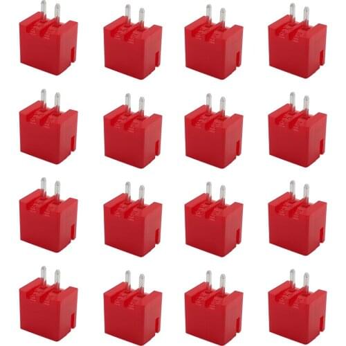 150Pcs Red Nylon XH-2A 2.54mm XH2.54-2P 2 Pin Connector Male Straight pin Socket Kits wiring terminal wafer for PCB/Automotive