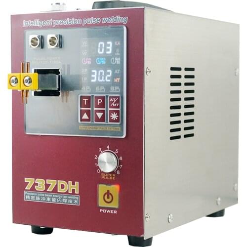 737DH Used For 18650 Battery Induction Delay Spot Welding Machine 4.3KW High Power Automatic Pulse Small Spot Welding Machine
