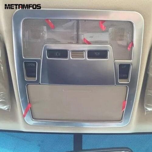 For Toyota Camry 2015 2016 Matte Front Rear Reading Light Lamp Cover Trim Storage Box Glove Locker Frame Inner Car Accessories