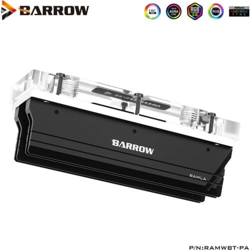 Barrow 5V RGB PMMA RAM Water Block 4 Channels Compatible Water Cooling kit Memory Cooler With Armor, RAMWBT-PA