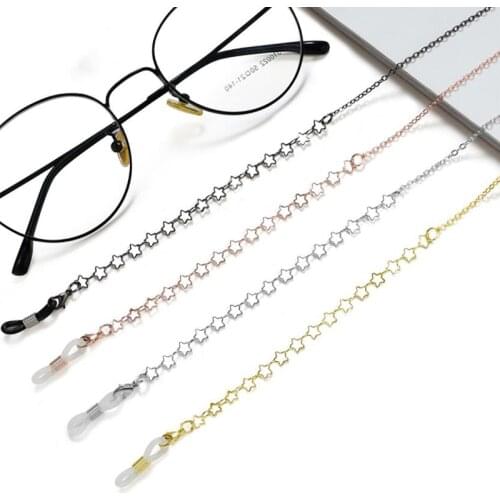 2021 New Fashion Hollow Star Chains For Mask Masking Sunglasses Glasses Star Chain Eyeglass Eyewear Lanyard Wholesale Anti-lost
