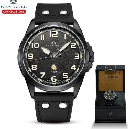 Seagull Top Brand Mens Military Luminous Watch Automatic Mechanical Watch Luxury Sapphire Glass Waterproof Watch montre homme