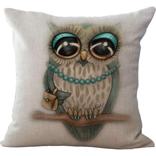 Animal Eagle Different Pattern Pillow Cases Decorative Cotton Linen Square Home Office Chair Pillow Cases Cute Animal