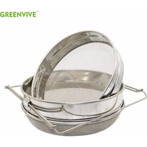 Stainless Steel Double-layer Honey Sieve Filtration Bee Honey Filter Strainer Machine Tool Extractor Beekeeping Tools