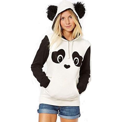 Harajuku 3D Print Cute Panda Fleece Sweatshirts Fashion Long sleeve with hat men Women Hoodies Cartoon Bear Hooded Pullover Coat
