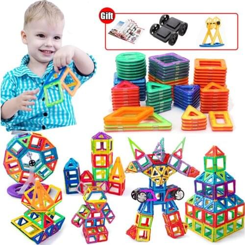 Big Size Magnet Designer Magnetic Blocks 3d Construction Model Building Blocks Educational Constructor Toys For Children